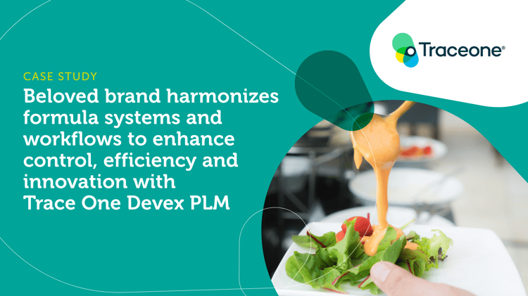 Trace One Devex PLM dressing & sauce case study