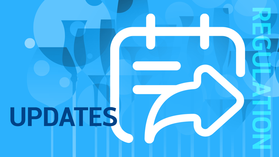 Regulation Updates feature image: Calendar icon with arrow
