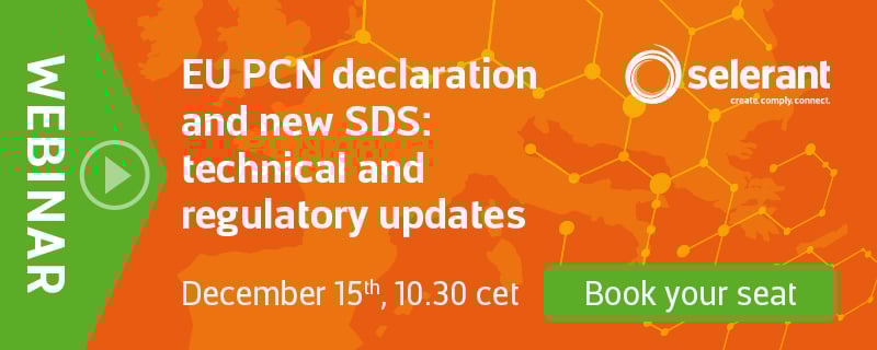 EHS Webinar - EU PCN declaration and new SDS: technical and regulatory updates - Book your seat
